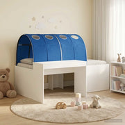 Letto con Accessorio Rovere Artisanale e Blu Legno multistrato 3423655