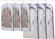 Sacchi a vuoto appesi per abbigliamento - 6 confezioni - Lunghezza 135x70cm - Lunghezza 105x70cm - Blu - Sacchi a vuoto - Pacchi - Giacche - Giacche - Camicie - Organizzatore di armadi - Sacchi a vuoto per risparmio di spazio