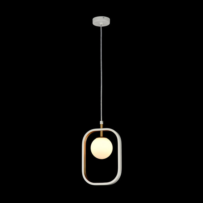 Lampada pendente Modern in Metallo Avola Bianco con Oro