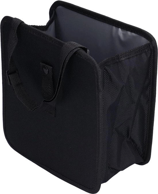 Zac di stoccaggio netto per auto - supporto per borsa - contenitore di rifiuti portatile per auto - organizzatore multifunzionale di una cesta di plastica per rifiuti.