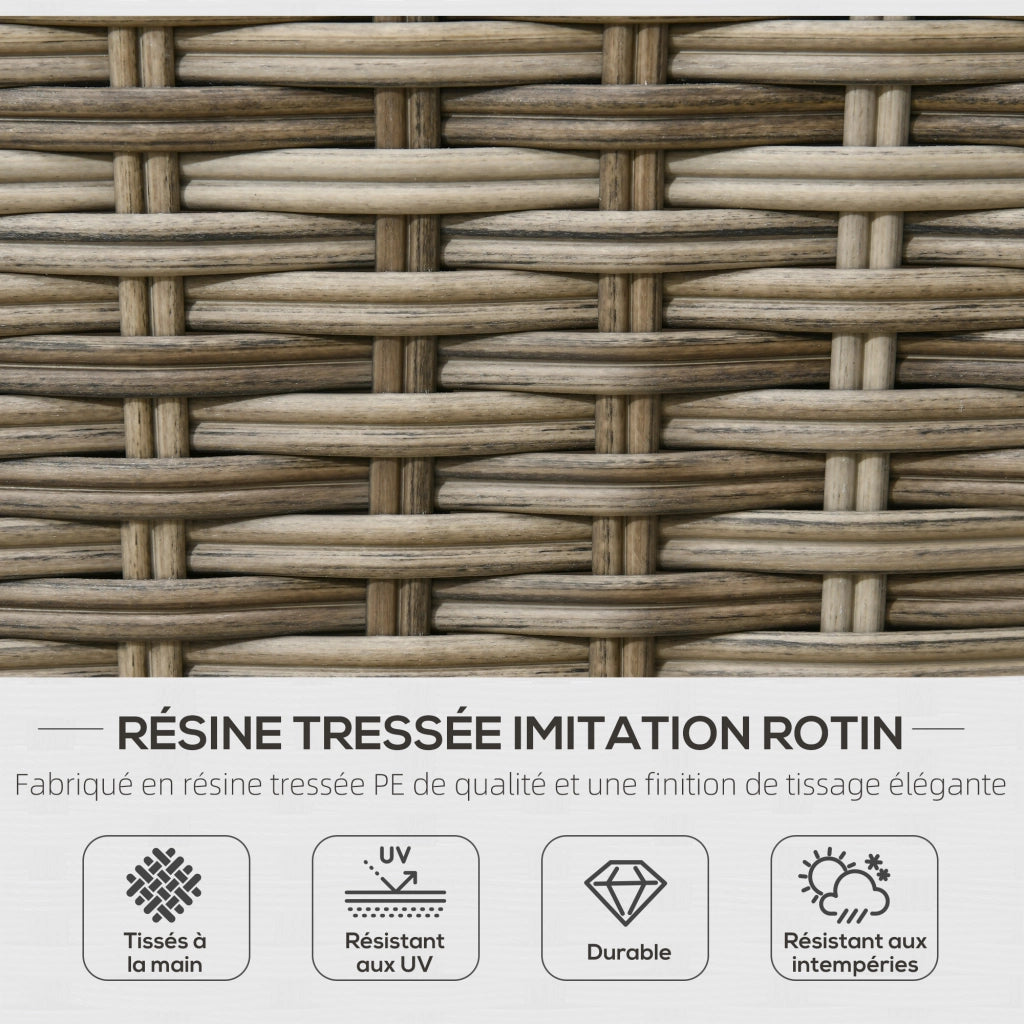 Set divano da giardino 4 pezzi ¨C zephmum ¨C beige e marrone