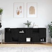 Credenza 3 pcs Rovere Nero 60 x 35 x 70 cm 3394565