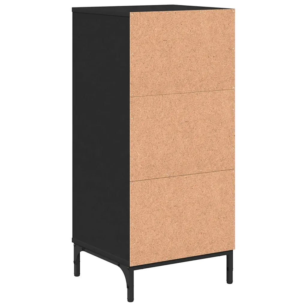 Mobile da Bagno con cassetto con porta Nero 39,5 x 36 x 88 cm 883395