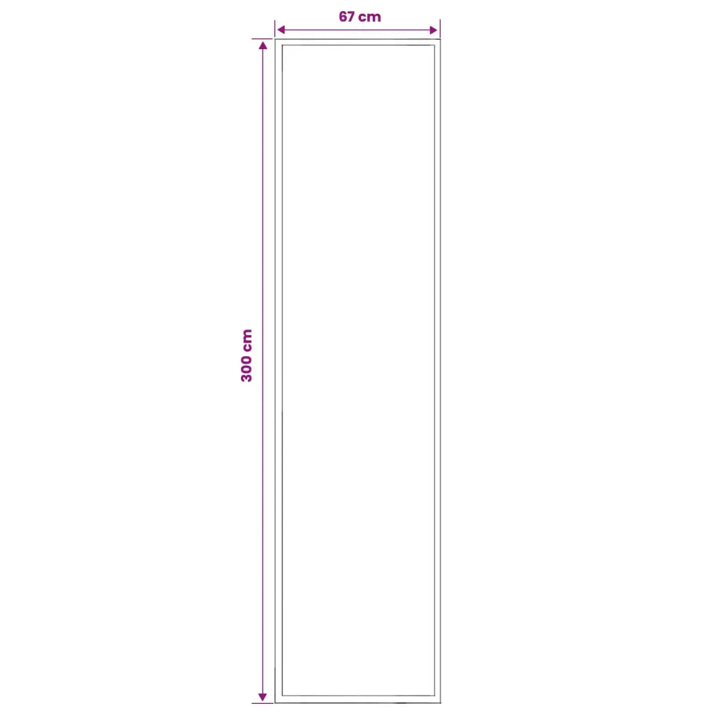 Tappeto Runner FLORNES Tessuto Tortora 67 x 300 cm PP 7 mm 42057488