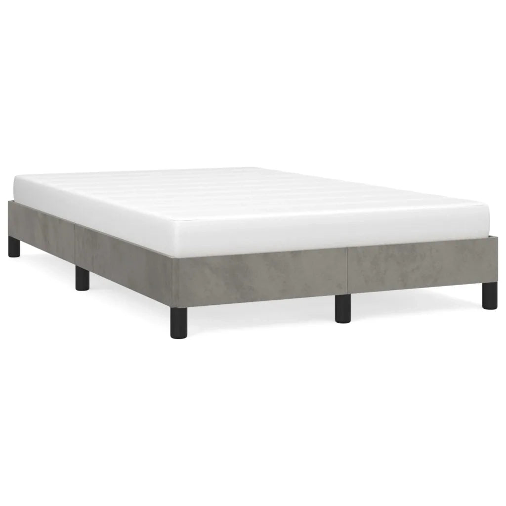Giroletto senza Materasso-Struttura Letto Grigio Chiaro 120x200 cm Velluto 924618
