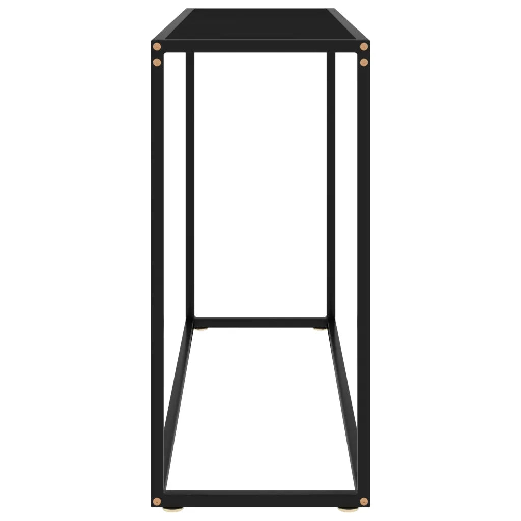 Tavolo Consolle Nero 100x35x75 cm in Vetro Temperato cod mxl 6001