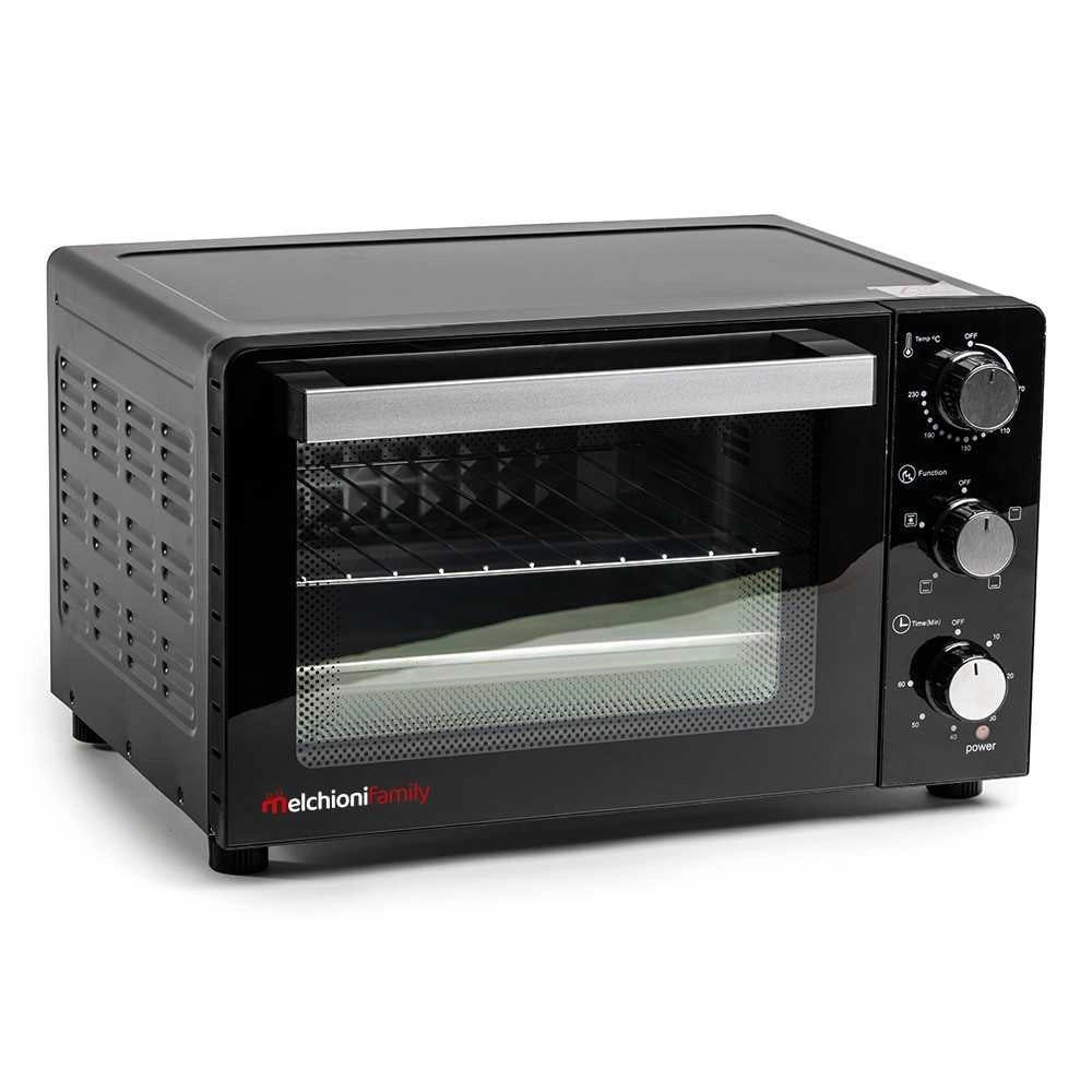 FORNO FORNETTO ELETTRICO 23LT MELCHIONI VENTILATO LUCE DOPPIO VETRO 60MINUTI - Melchioni