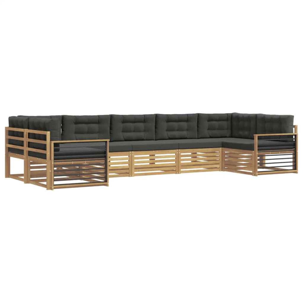 Set di divani da esterno con cuscino 7 pcs Bianco e Antracite 3391097