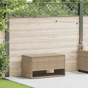Scatola per Cuscini da Esterno Beige 100x55x55,5 cm Polyrattan 4104144