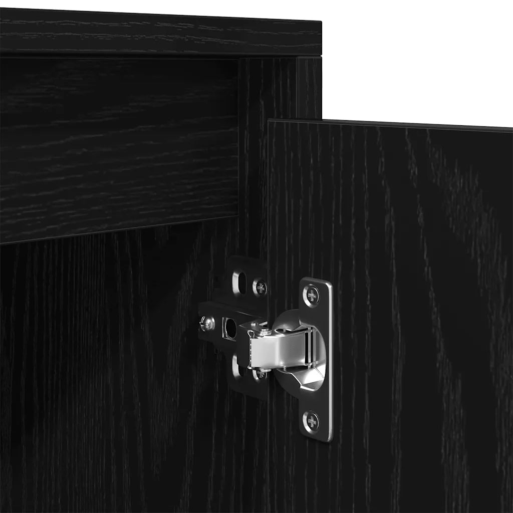 Mobile TV Rovere Nero 188,5x41x50 cm in Legno Multistrato 3328418