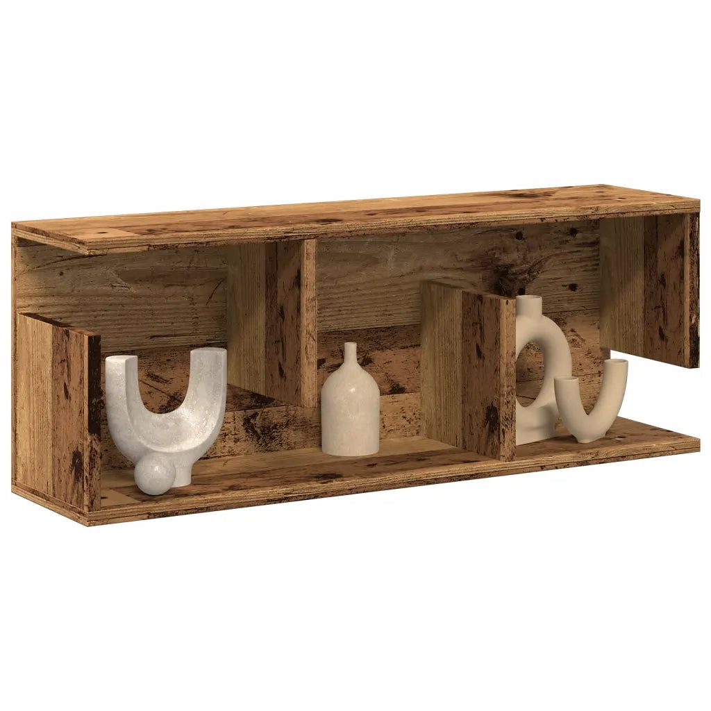 vidaXL Mobile a Parete 80x20x30 cm Legno Antico in Legno Multistrato