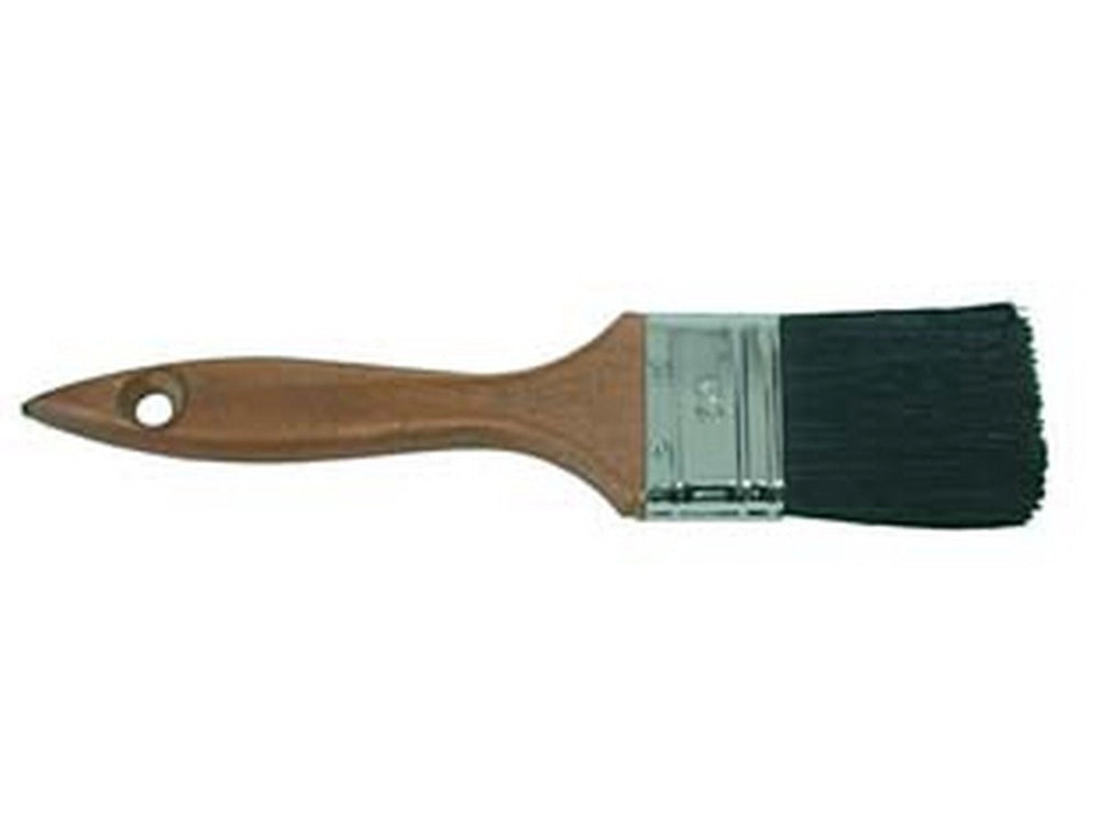 12pz pennellesse setola nera manico legno - mm.40x13x53 cod:ferx.fer158404
