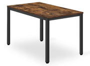 Tavolo da pranzo rustico marrone VALORA TESSA 120 cm x 60 cm con gambe nere