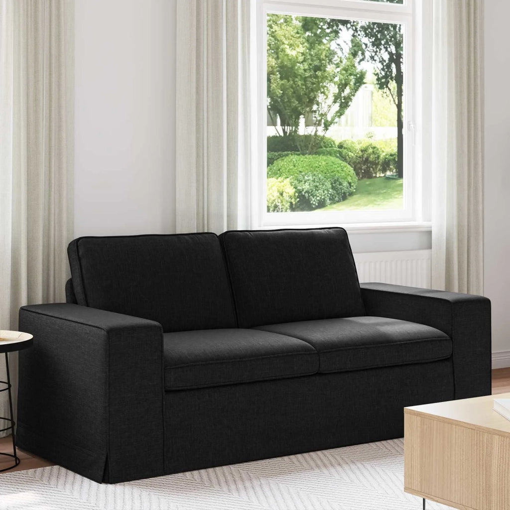 Divano Nero 182 x 80 x 82 cm Tessuto