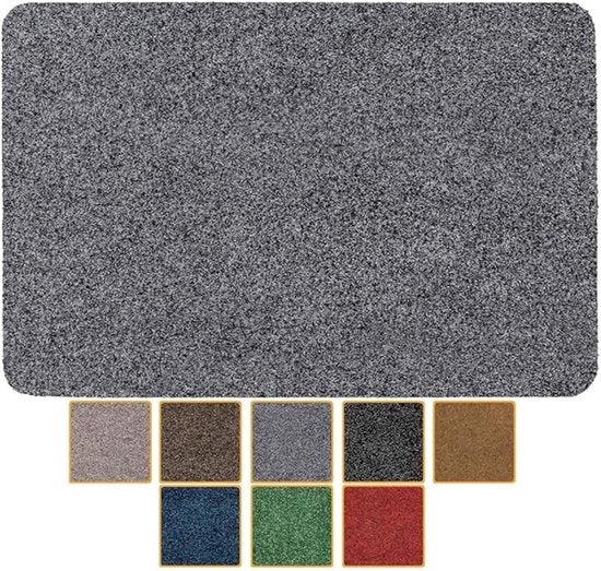 Mat di ingresso waschabile impermeabile robusto per cucina soggiorno camera da letto dimensioni 40 x 60 cm grigio