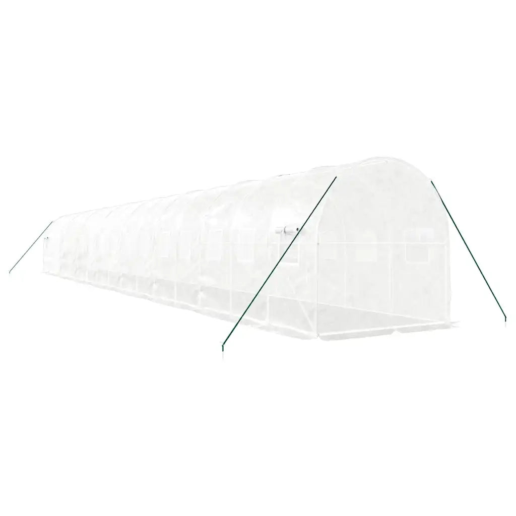 Serra con Telaio in Acciaio Bianco 32 m² 16x2x2 m 3188034