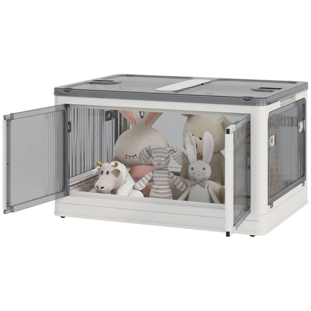 Cestino Folding Bianco Grigio ¨C zephmum ¨C 60x42x34 cm