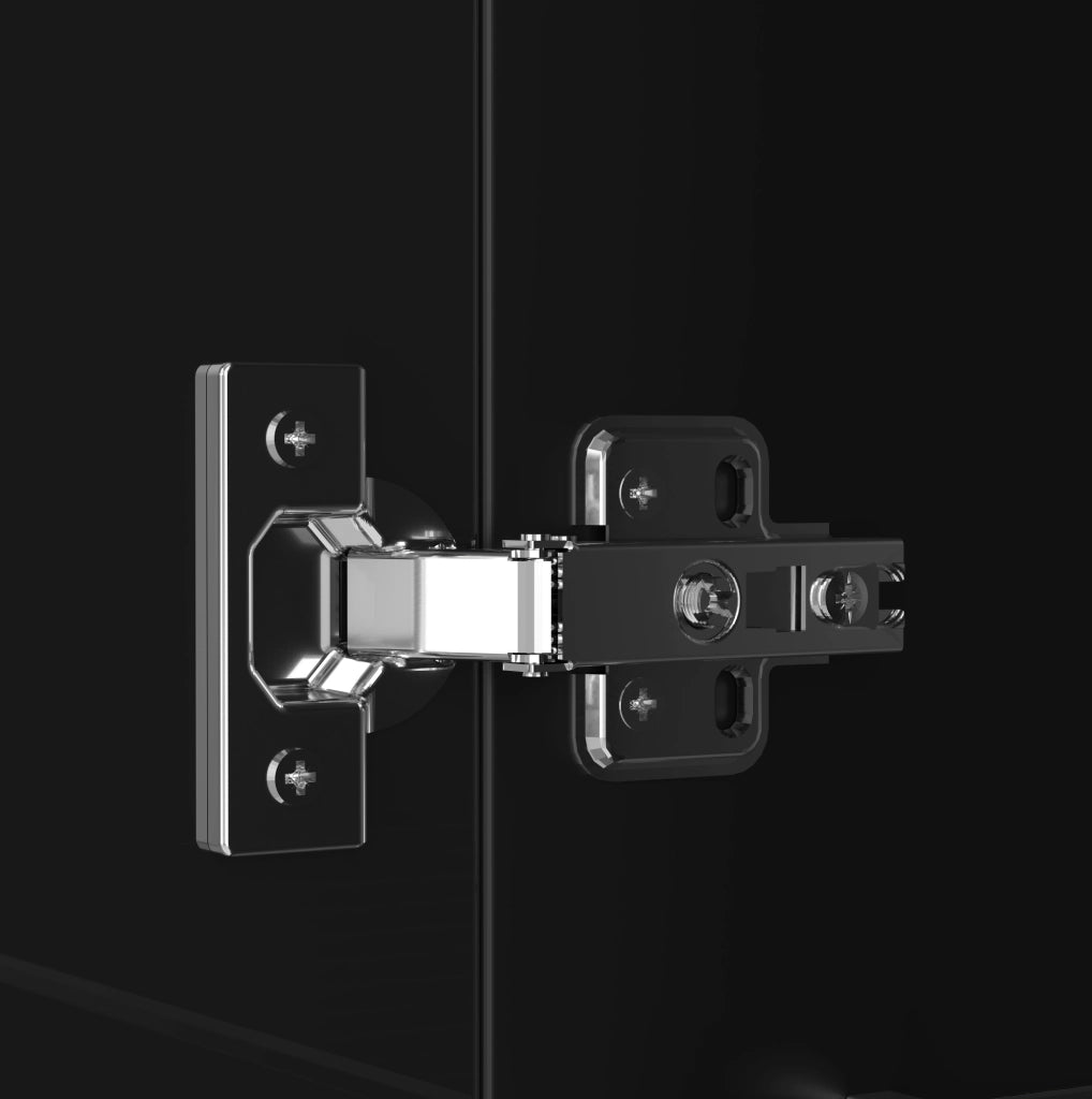 Vetrina multifunzione 40x29x170 cm con LED a colori; ripiani in vetro; nero