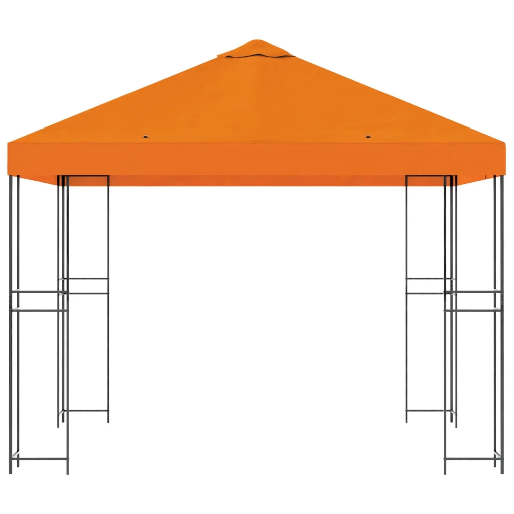 Gazebo 3 x 3 m Arancione Poliestere e Acciaio 190 900333