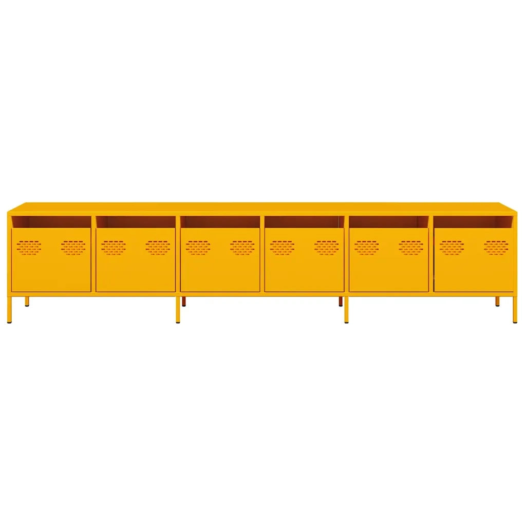 Mobile TV Giallo Senape 202x39x43,5cm Acciaio Laminato a Freddo 3307152