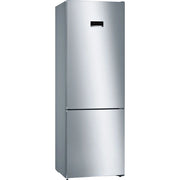 Bosch serie 4 kgn49xlea frigorifero combinato da libera installazione 203 x 70 cm metal look classe e