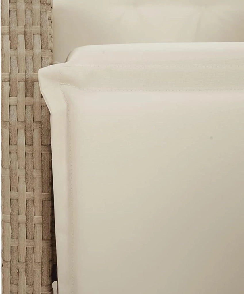 3212941 - Set da pranzo da giardino con cuscini in rattan sintetico, beige, set tavolo e sedie da giardino, tavolo da terrazza e sedie, set da giardino, mobili da esterno