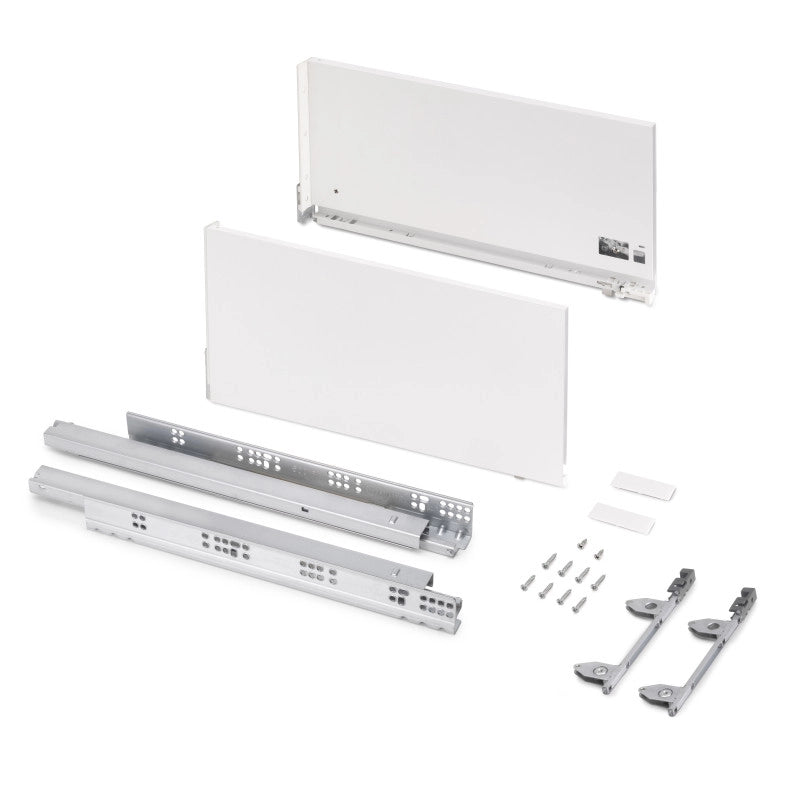 Cassetto esterno Vertex 60kg, altezza 242mm, profondità 500mm, Acciaio, Verniciato alluminio