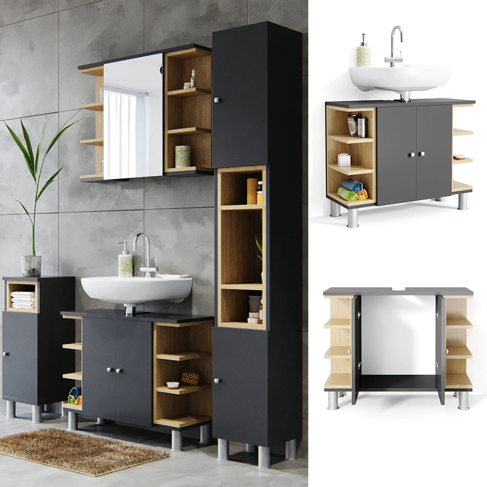 Vicco Mobile sottolavabo per bagno Antracite 79.6 x 64 cm