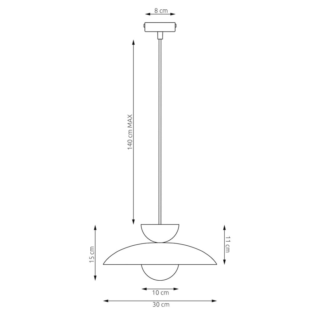 Lampada sospesa minimalista MULAN beige Emibig 1xG9