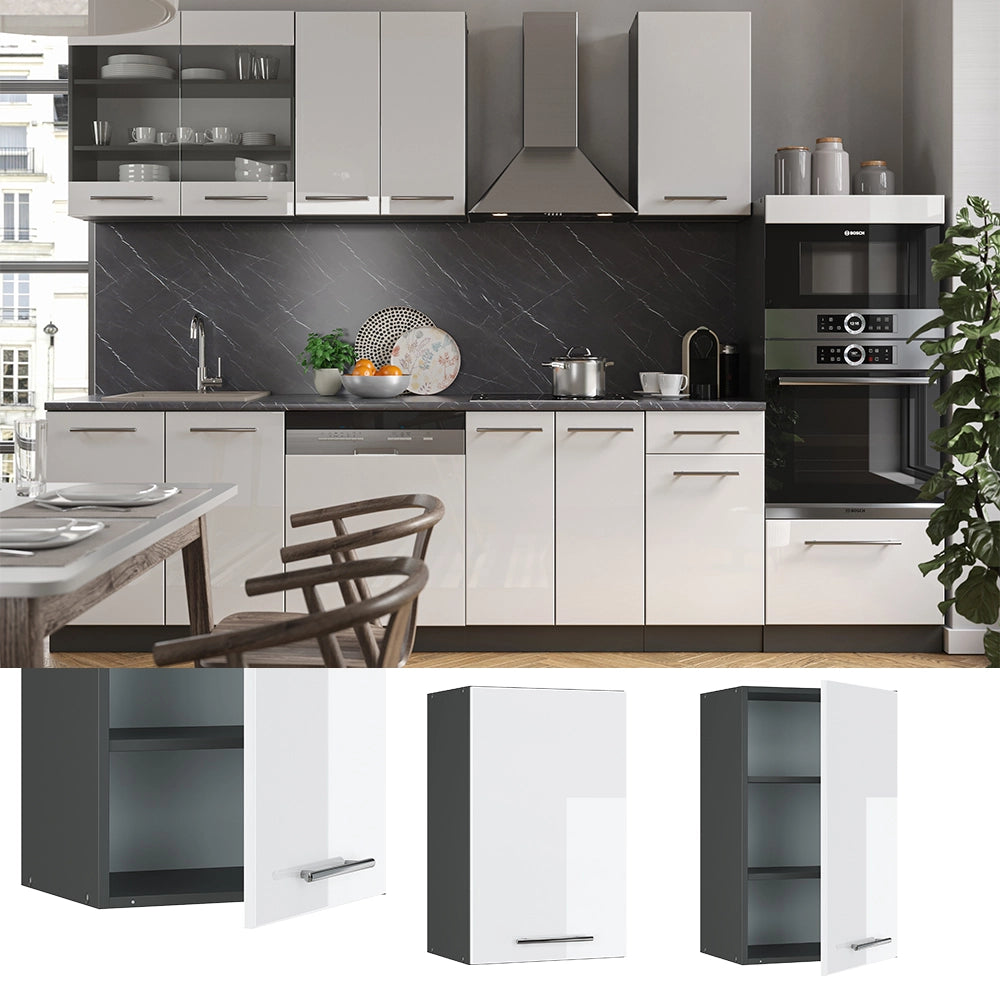 Vicco Pensile da cucina Bianco lucido 45 cm
