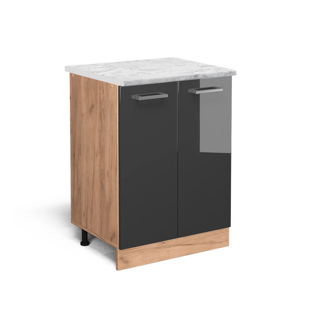 Vicco Mobiletto base cucina Antracite lucido 60 cm PL Marmo