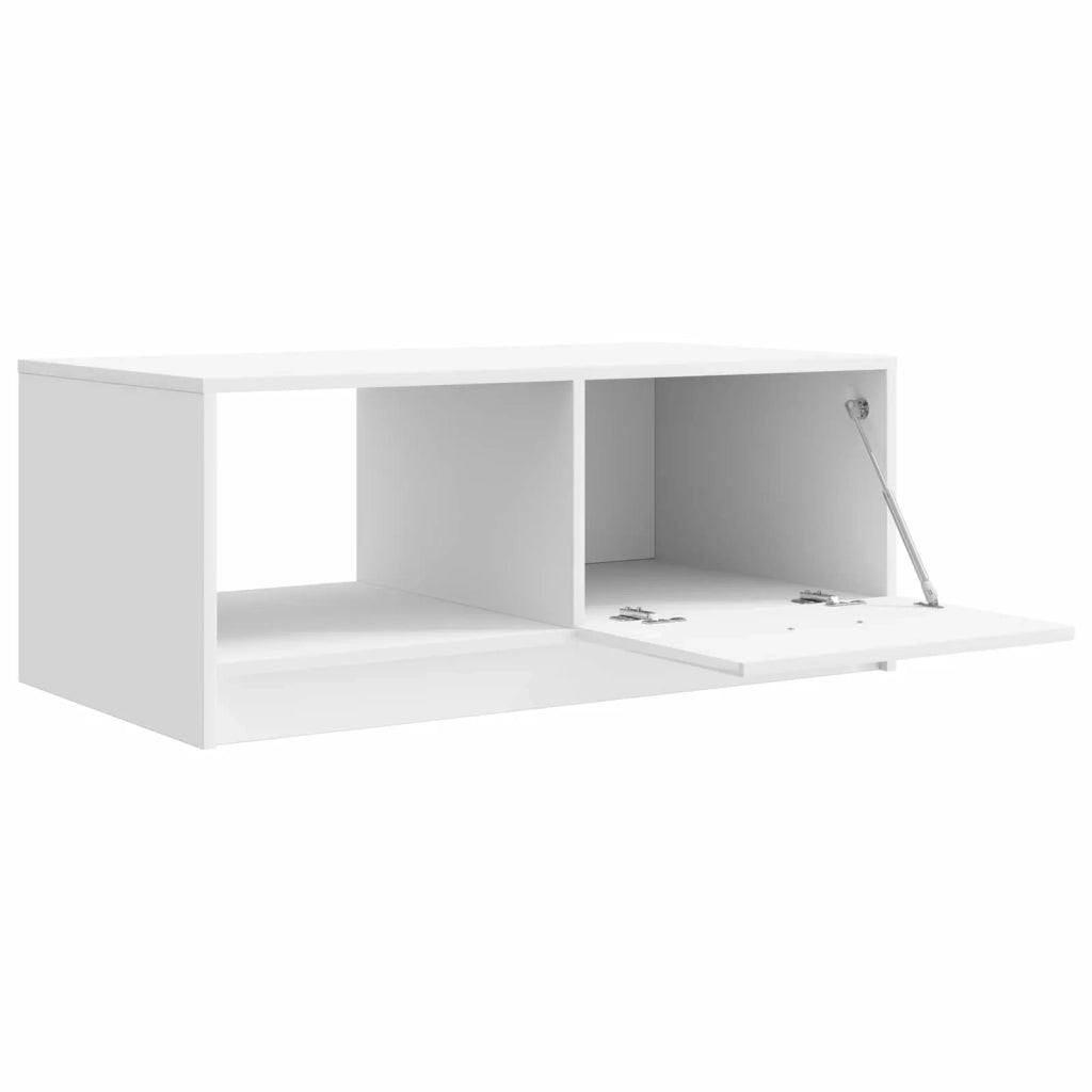Tavolino da salotto Bianco Lucido 90 x 50 x 37 cm 895879