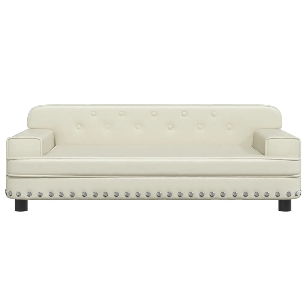 Lettino per Cani Crema 90x53x30 cm in Similpelle 171877