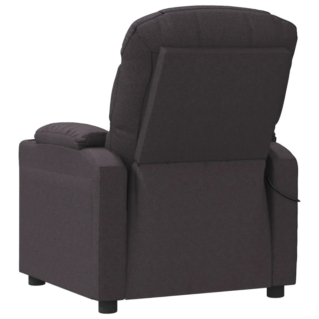 Poltrona Massaggiante Elettrica Marrone scuro in Tessuto 3143508