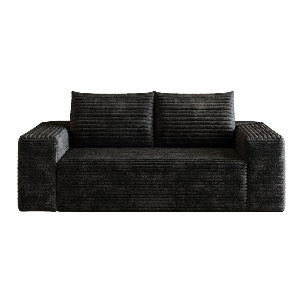 Divano 2 posti ¨C Minimal ¨C nero velluto senza montaggio