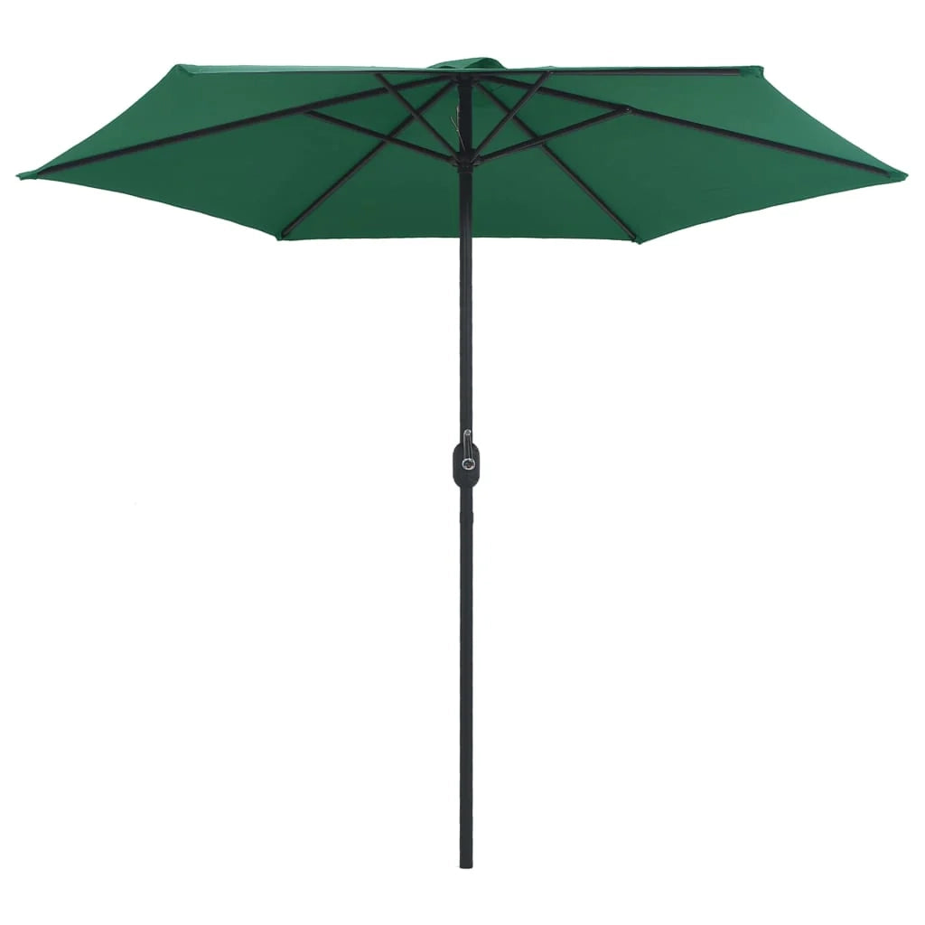 Ombrellone da esterno con palo in alluminio 270 x 246 cm verde 02_0008292