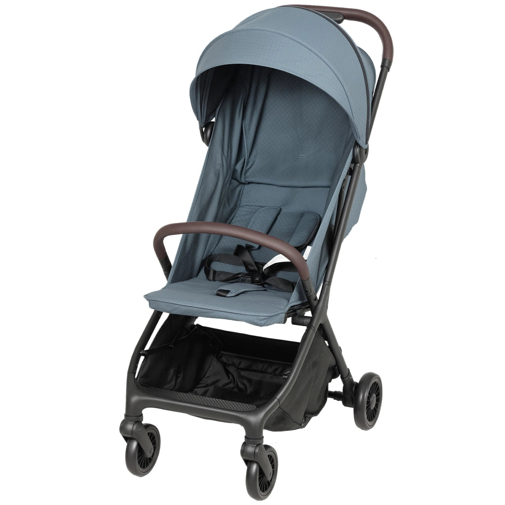 Passeggino per Bambini con Tettuccio Regolabile e Sacca Portaoggetti ¨C zephmum ¨C Blu e Nero 87x50x103 cm