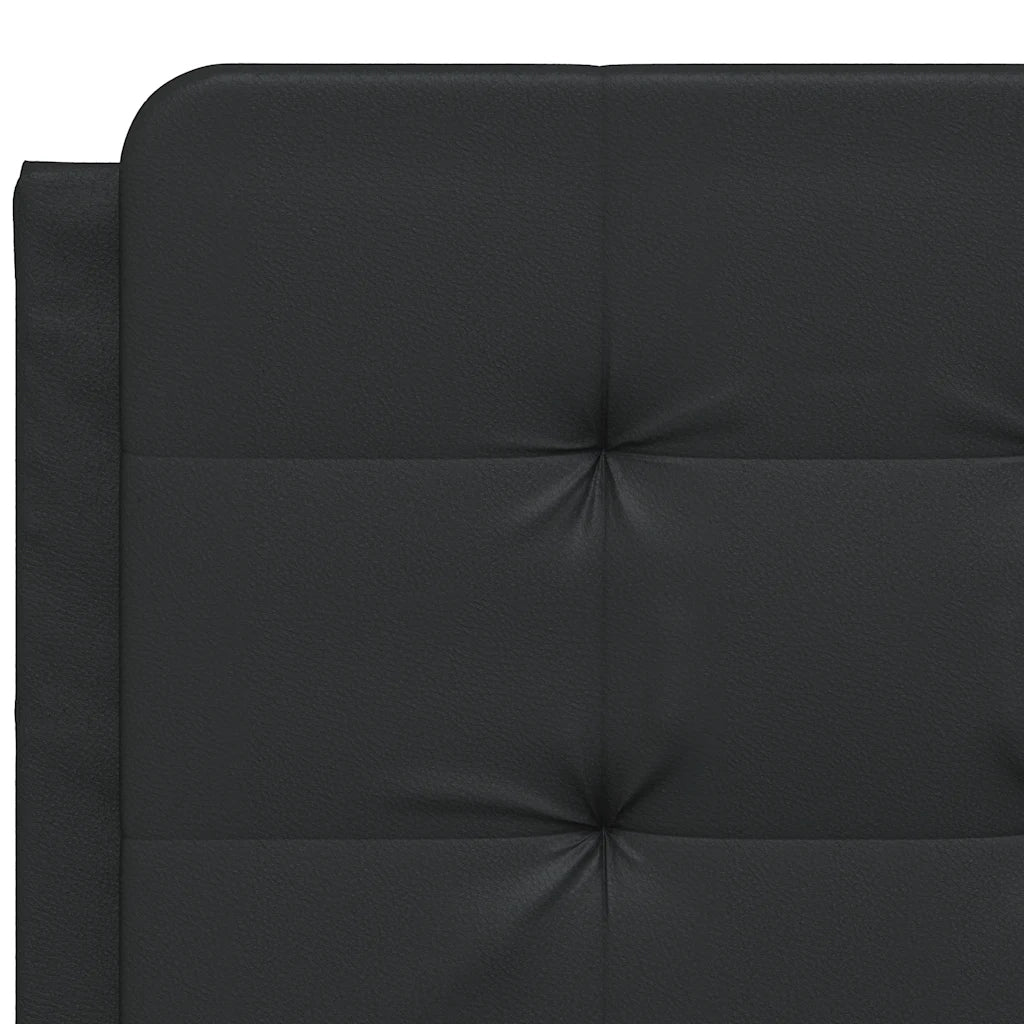 Letto matrimoniale | Letto per adulti | Giroletto senza Materasso Zadar Nero 120x200 cm in Similpelle