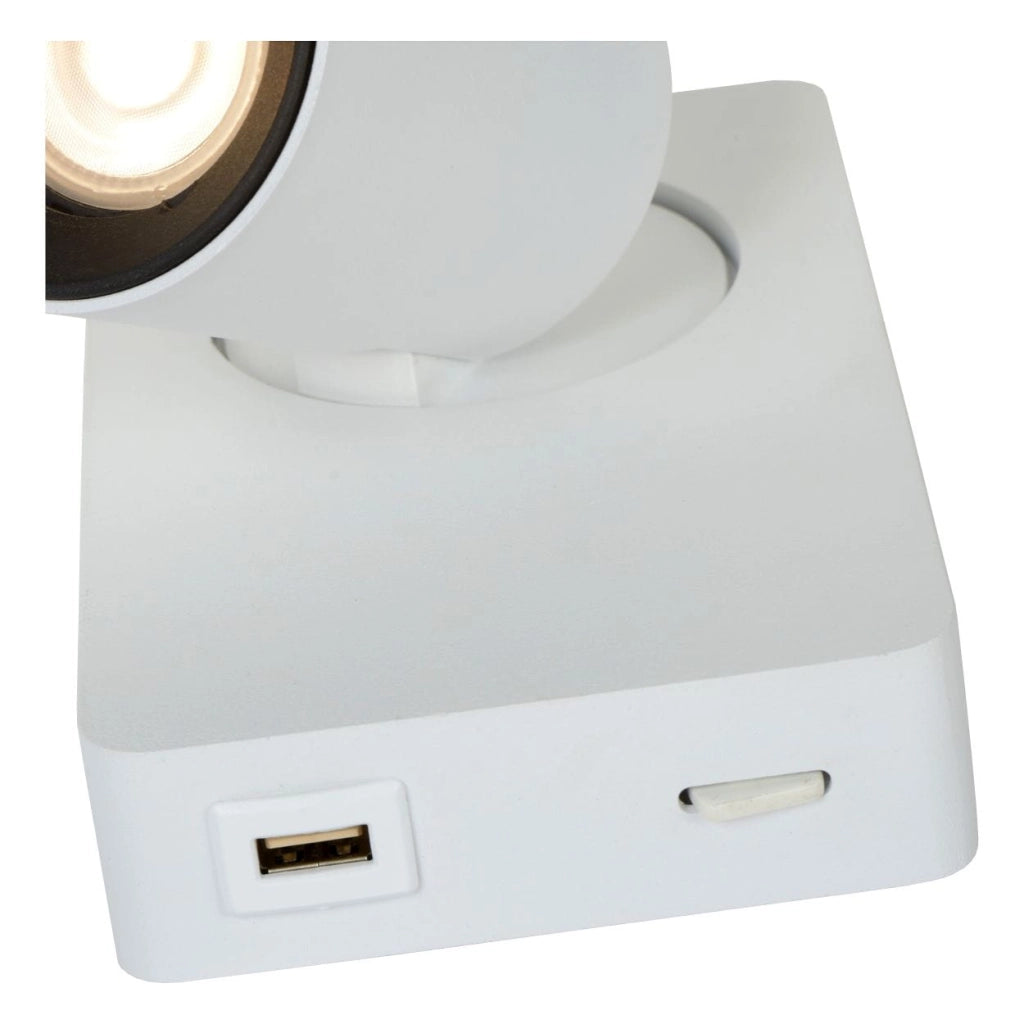 Applique Lucide Nigel GU10 5W 3000K LED bianco/nero