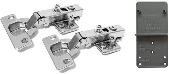 Scharnieri 110° con Demping Automatico - Scharnieri Piccoli - Scharnieri per Cucina - Scharnierpen - Montaggio Preinstallato - Diametro di Base Ø 35mm - Scharnier per Cucina