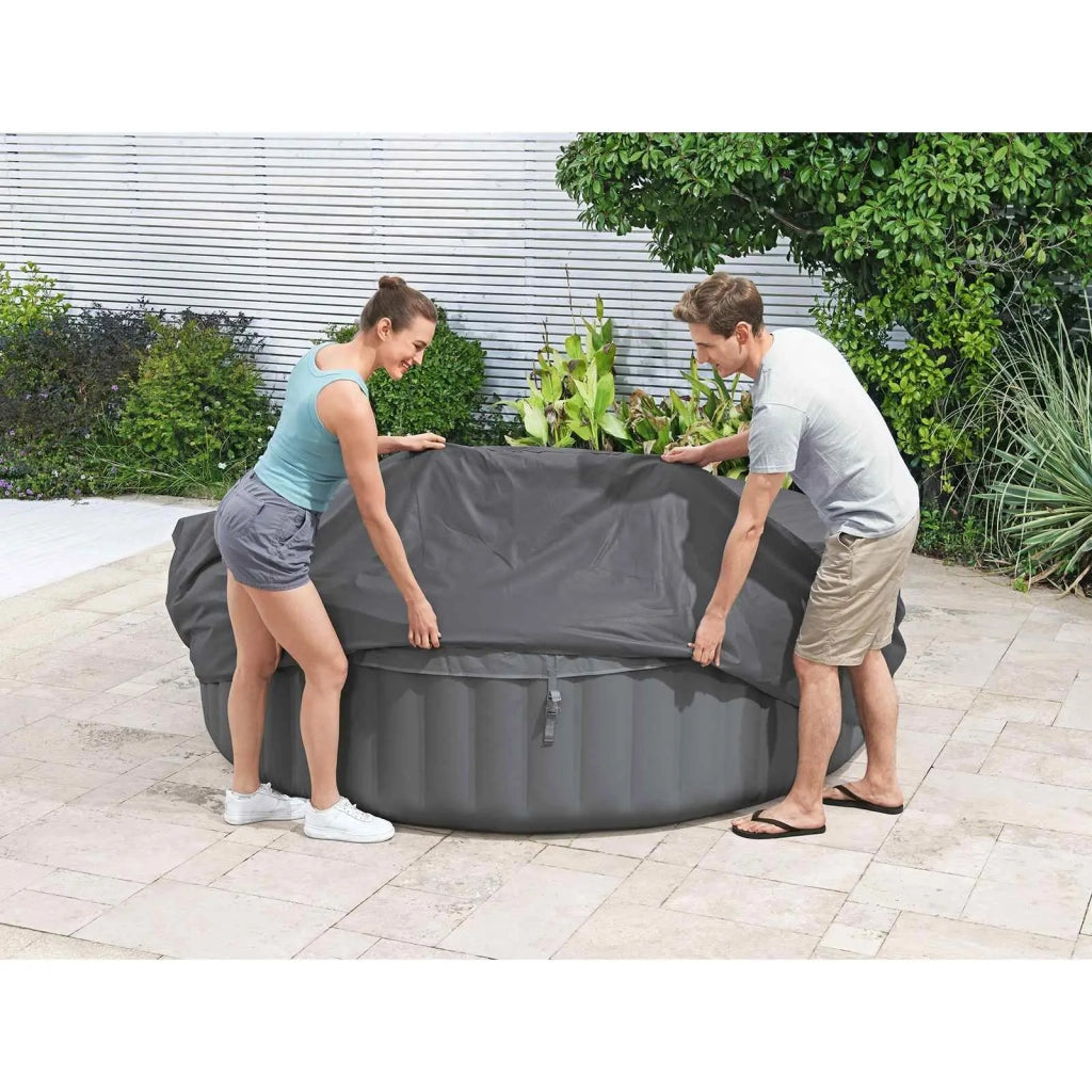 Bestway Copertura Grigio Ø236 x 71 cm PVC e POM 42035737