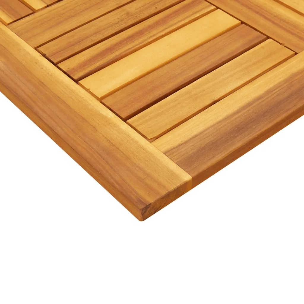 vidaXL Piano per Tavolo 60x60x2 cm Quadrato Legno Massello di Acacia