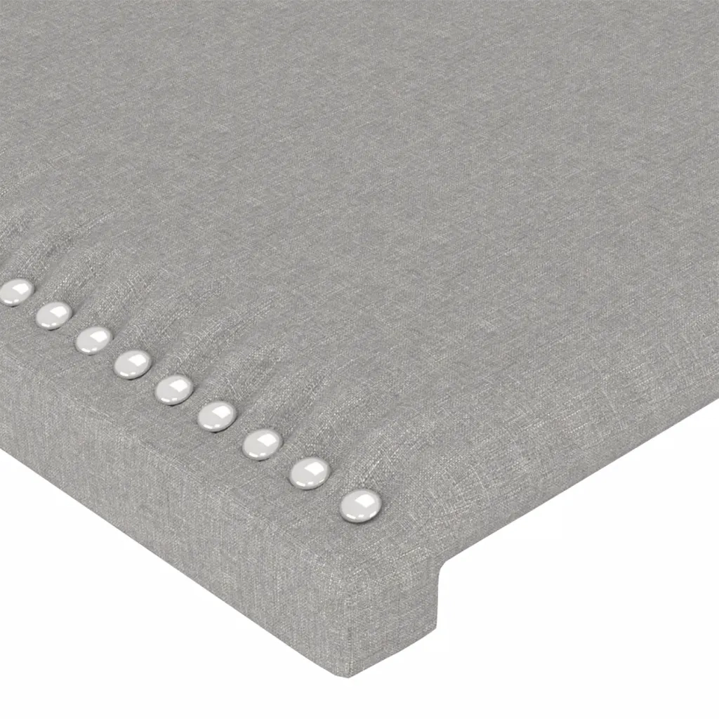 Testiera | Testata a LED Grigio Chiaro 90x5x118/128 cm in Tessuto