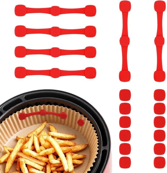 Accessori per Airfryer - Set di 18 Magnetici - Onde Magnetizzanti - Supporto Magnetico - Resistenze al Calore - Silicone Termoresistente - Cucina Sicura - Prevenzione di Surroghi