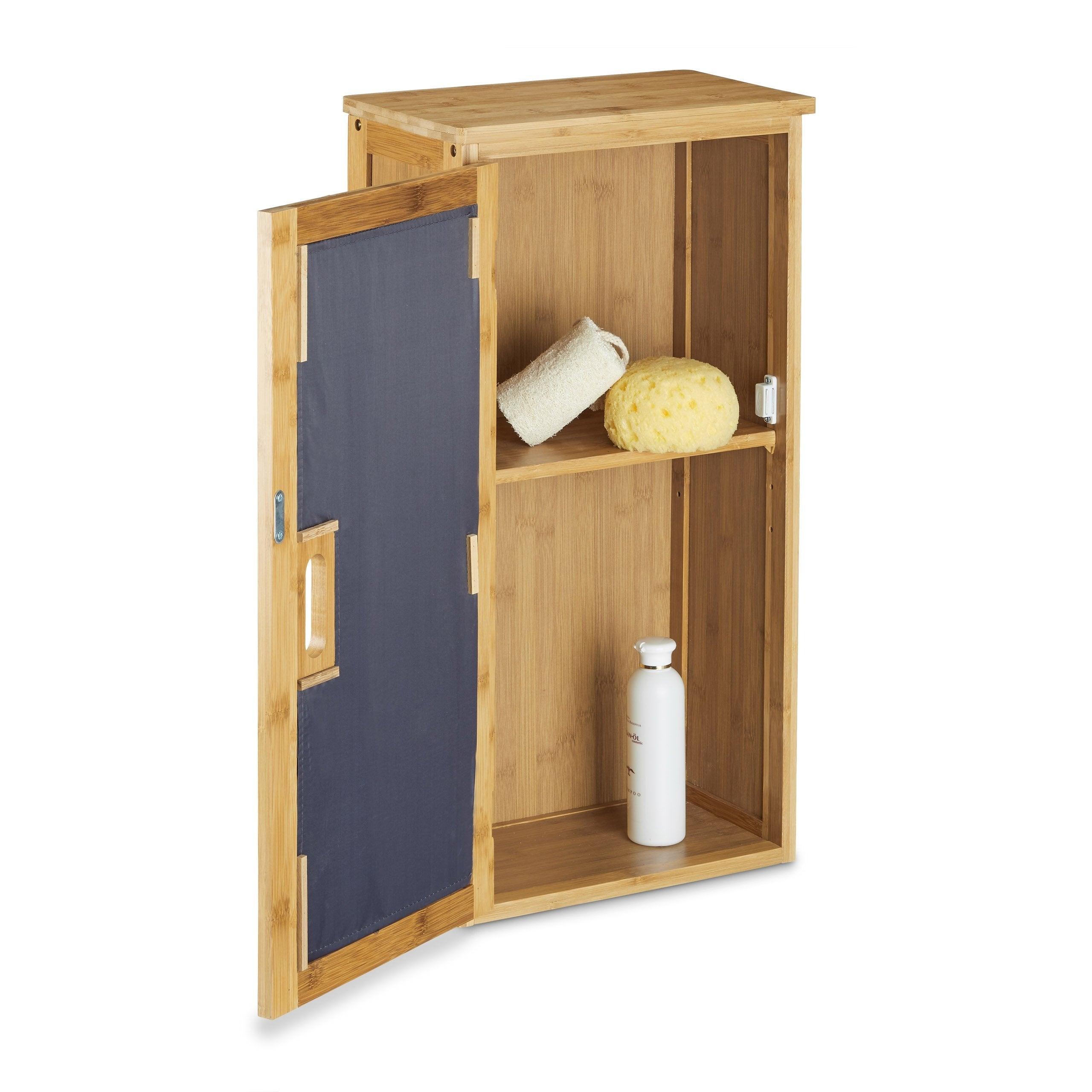 Mobile da bagno con ripiano in legno di bambù 66 x 35 cm 3213092