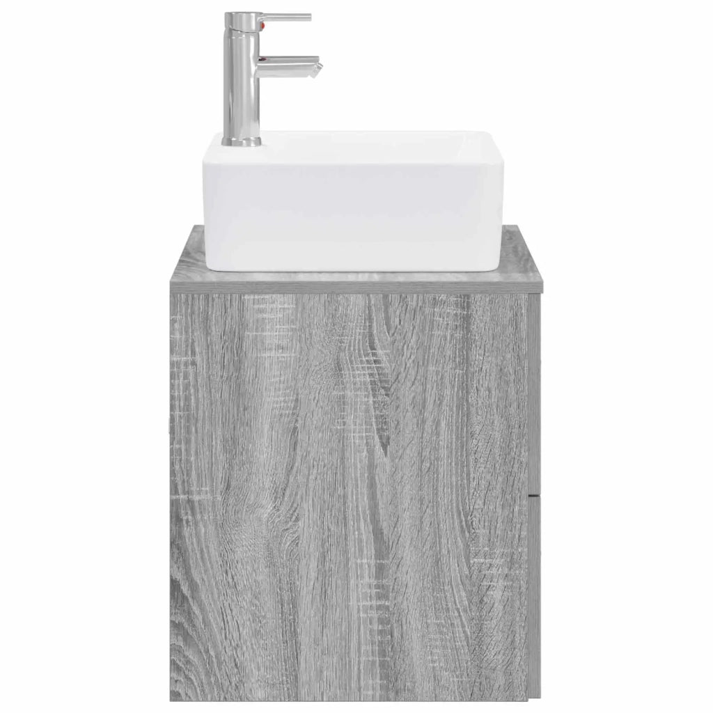 Set di mobili per il bagno Sonoma grigio Legno ingegnerizzato 3404387