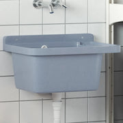 Lavabo a Parete-Lavandino-Lavello Grigio 50x35x24 cm in Resina