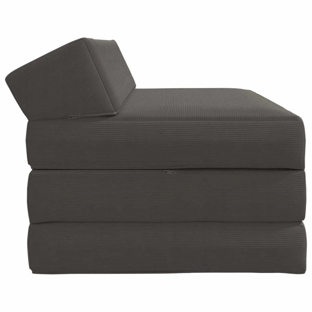 Divano Letto Pieghevole Grigio Scuro 120 x 60 x 49 cm Tessuto 900047