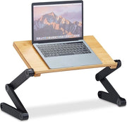 Supporto per Laptop Riscaldabile in Bambù e Alluminio | Tavolo per Laptop | 475 x 60 x 26 cm