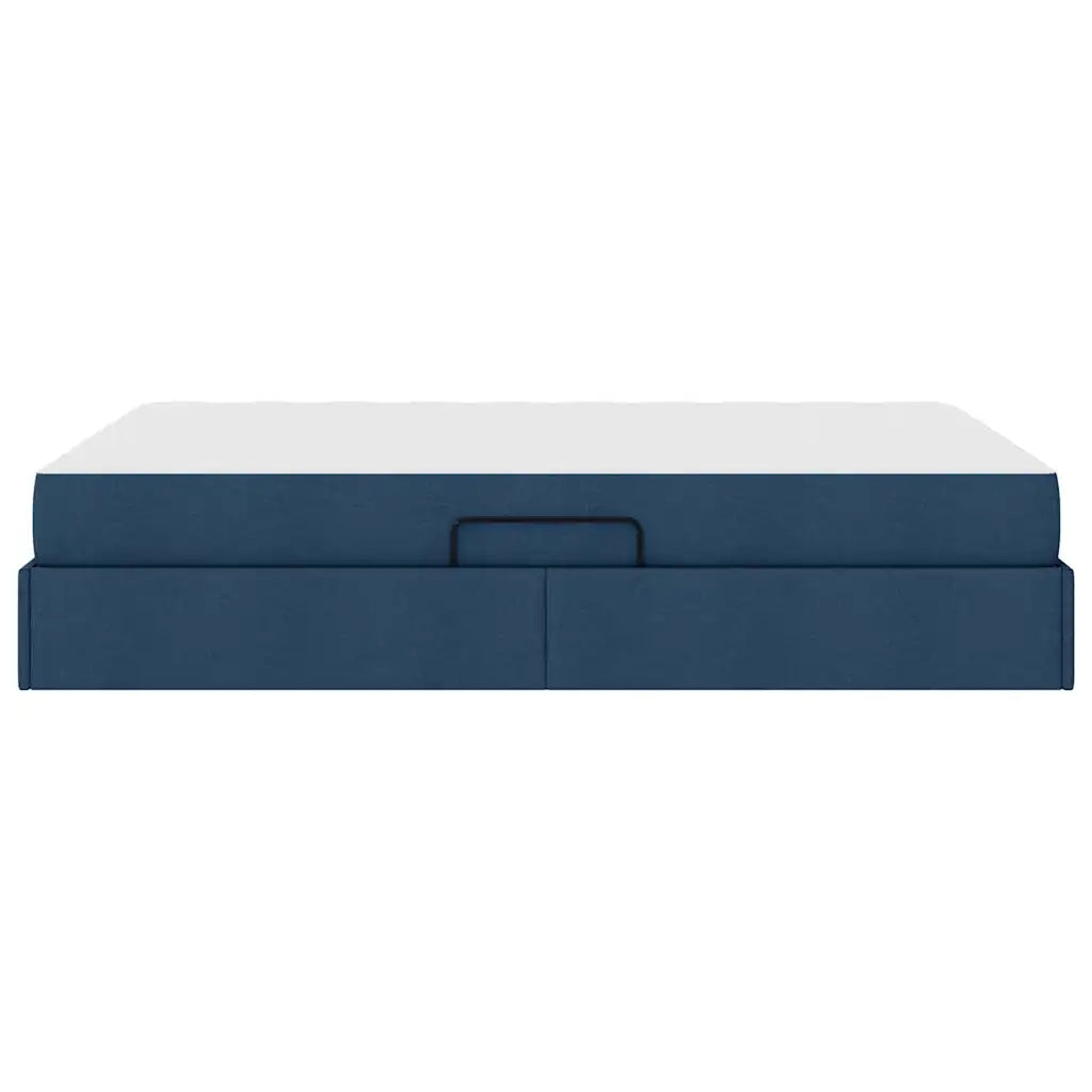 Letto con contenitore e materasso Blu 140 x 190 cm Poliestere
